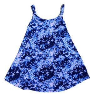 LuLaRoe Womens Dress Size 3XL LYNN Romper Dress Shorts Purple Tie Dye 24-26 NWT